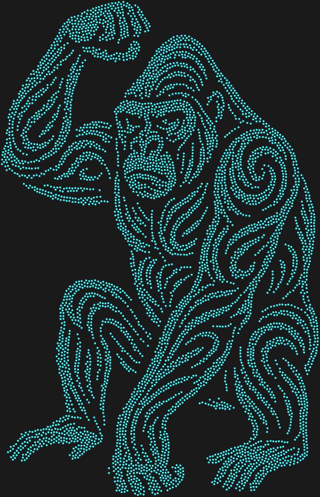 Трафарет Горилла — RHT_MONKEY4_SS16_AQUAMARINE