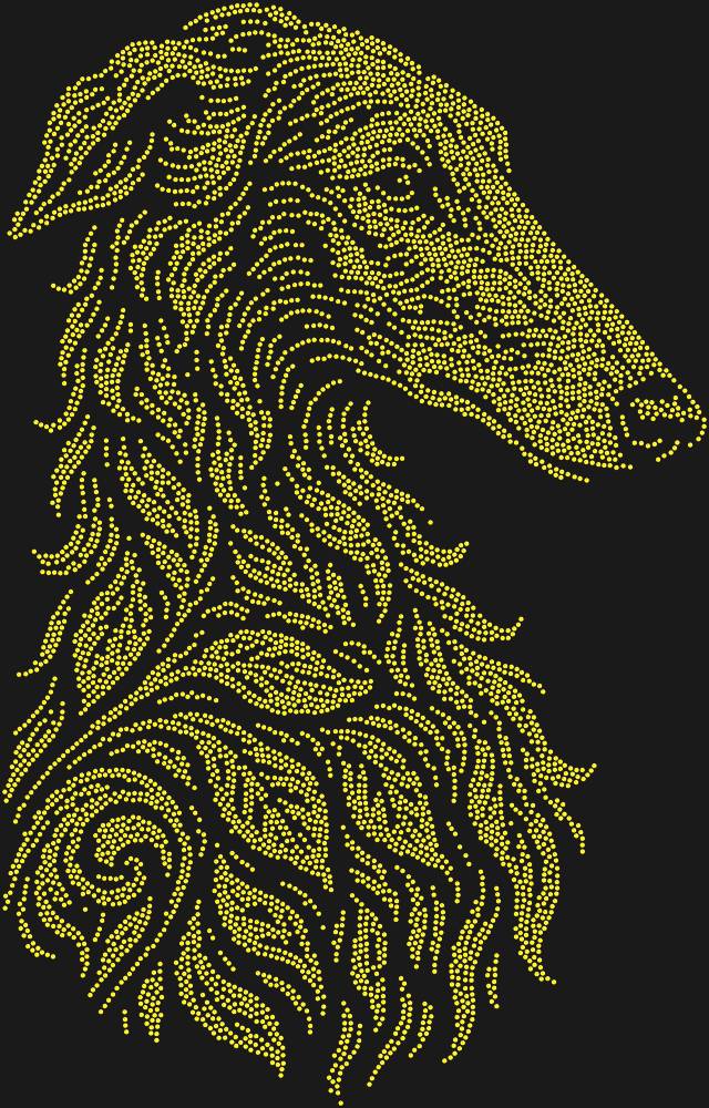 Трафарет Русская борзая — RHT_GREYHOUND1_SS10_TOPAZ