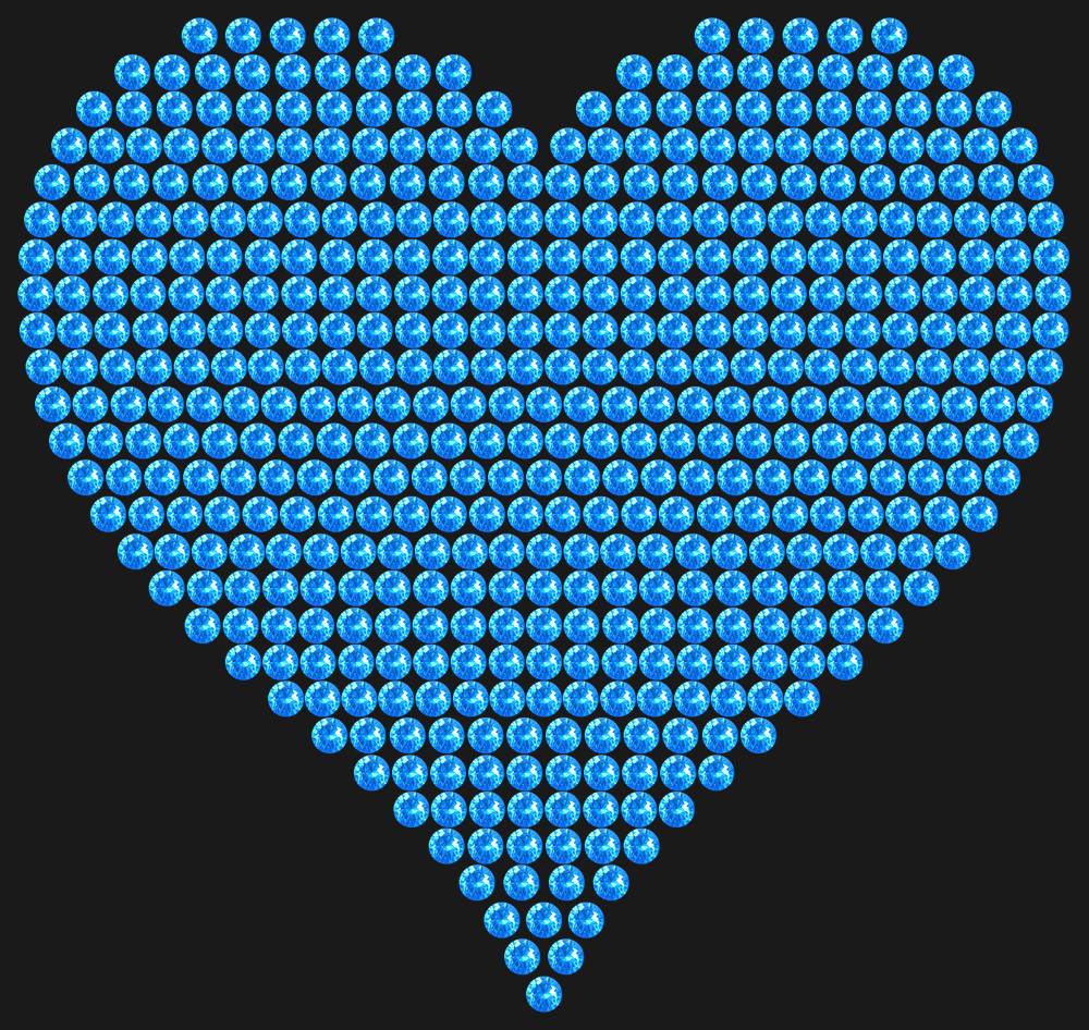 Трафарет A big heart — RHT_HEART4_SS16_LT_SAPPHIRE