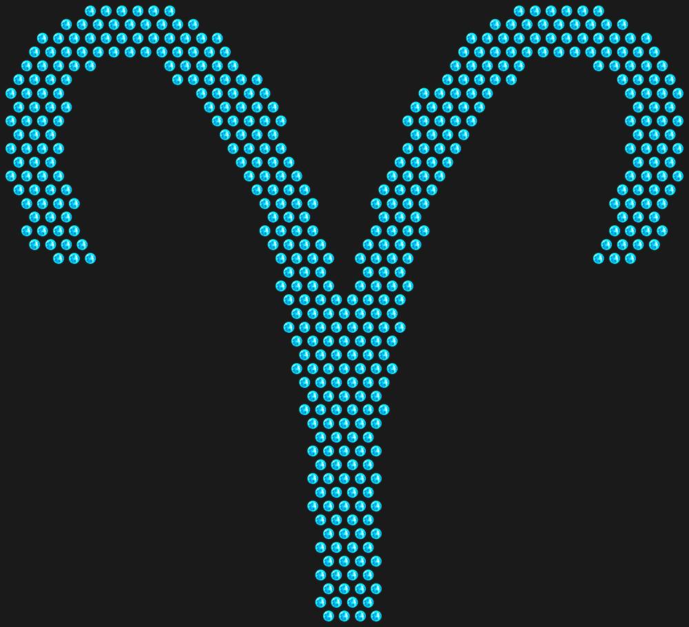 Трафарет Aries (Zodiac sign) — RHT_ZODIACARIES1_SS10_AQUAMARINE