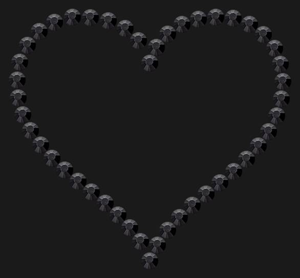 Трафарет Contoured heart — RHT_HEART6_SS10_JET_BLACK