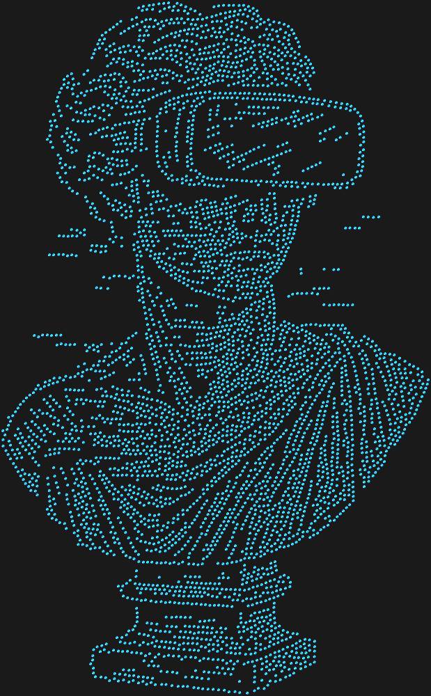 Трафарет Заглюченный Бюст — RHT_GLAZEDBUST1_SS10_SAPPHIRE