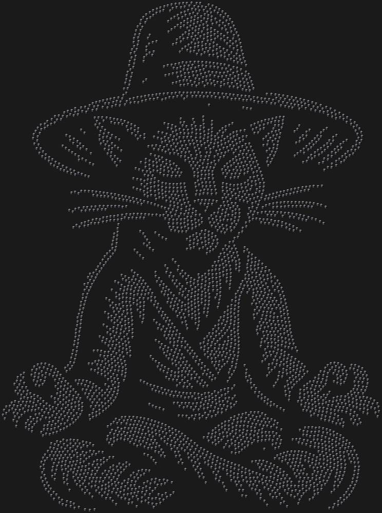 Трафарет Левитирующий кот в шляпе — RHT_CATMEDITATE1_SS4_JET_BLACK