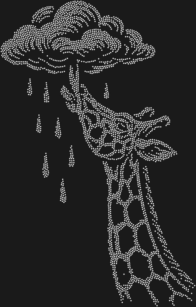 Трафарет Жираф, пьющий из облака — RHT_GIRAFFE1_SS16_CRYSTAL_CLEAR