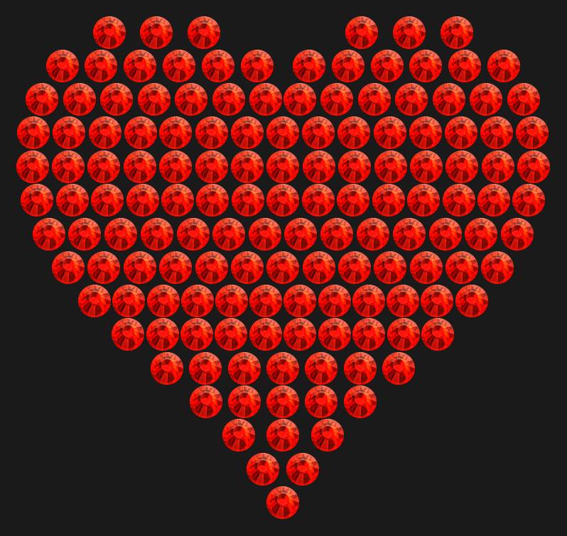 Трафарет Compact heart — RHT_HEART5_SS16_LT_SIAM