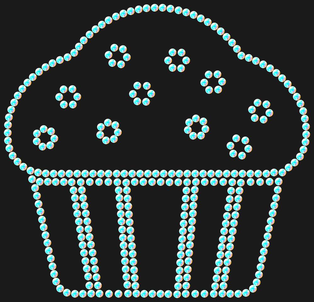 Трафарет Muffin — RHT_CAKE1_SS10_CRYSTAL_AB_DMC