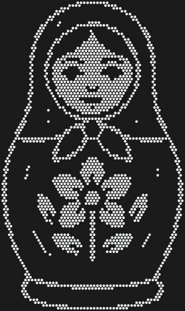 Трафарет Matryoshka doll — RHT_MATRYOSHKA1_SS6_CRYSTAL_CLEAR