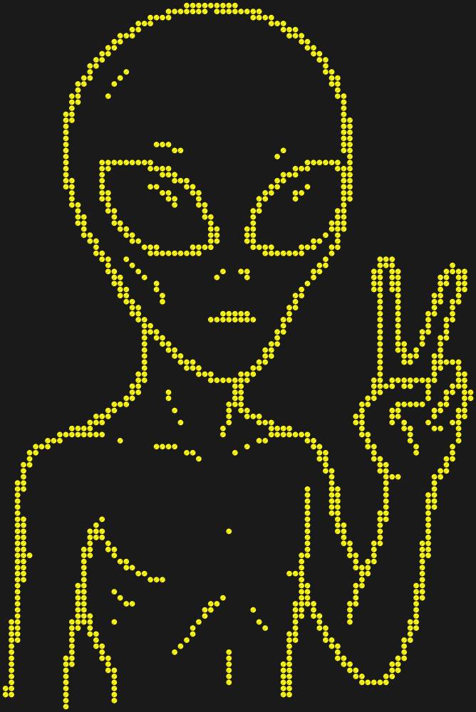 Трафарет Alien — RHT_UFO4_SS10_CITRINE