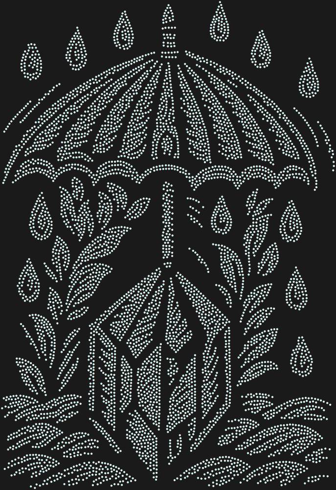 Трафарет An umbrella over the magical crystal — RHT_UMBRELLACRYSTAL1_SS8_CRYSTAL_AB_DMC
