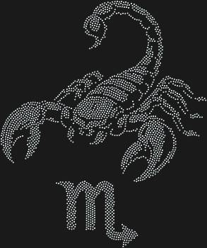 Рисунок из страз «Знак зодиака Скорпион», сияющий 2257 искрами, оживит ваш интерьер, наполнив его мистической энергией и глубиной ночного неба.