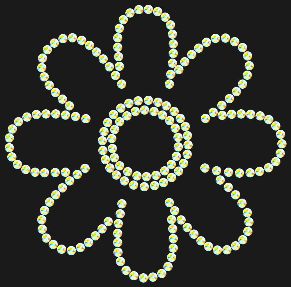 Трафарет Chamomile — RHT_FLOWER2_SS10_CRYSTAL_AB