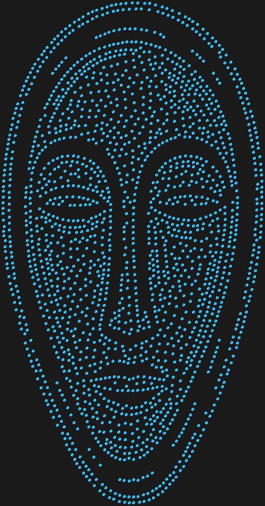 Трафарет African-style mask — RHT_AFRICANMASK1_SS16_SAPPHIRE