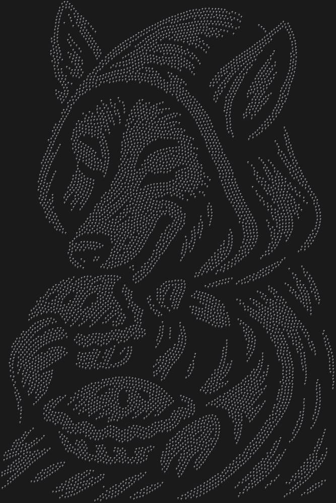Трафарет A wolf in a red hood — RHT_WOLFWITHPIE1_SS5_JET_BLACK
