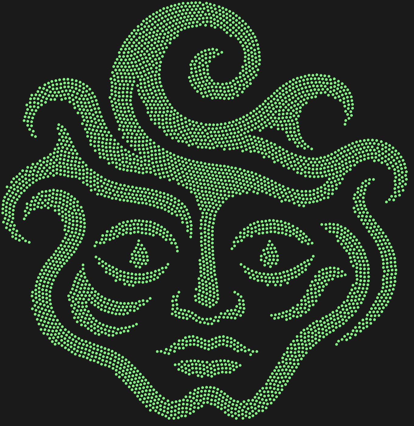 Трафарет Маска Дух Воды — WATERSPIRIT1