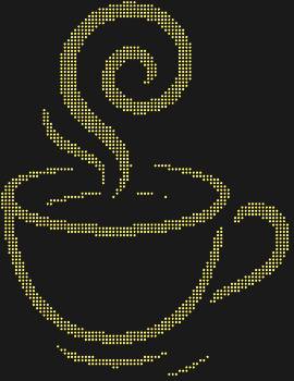 Шаблон Чашка, с 1580 мерцающими стразами, превратит обычную деталь в символ уюта, где каждая искорка – это эхо горячего пара, зовущего насладиться моментом.