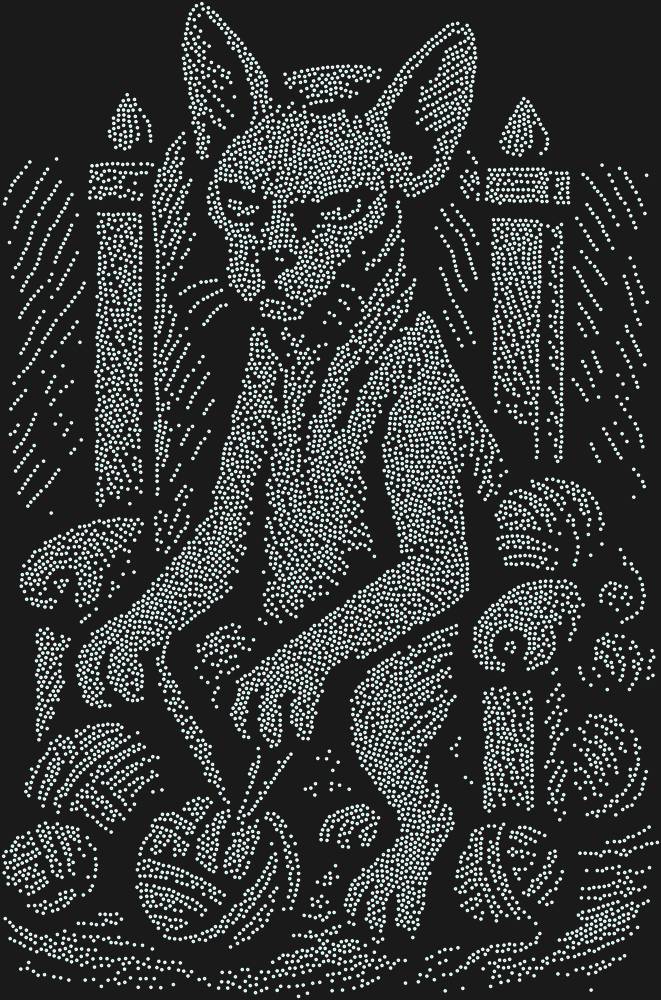 Трафарет Кот император — RHT_CATEMPEROR1_SS8_CRYSTAL_AB_DMC