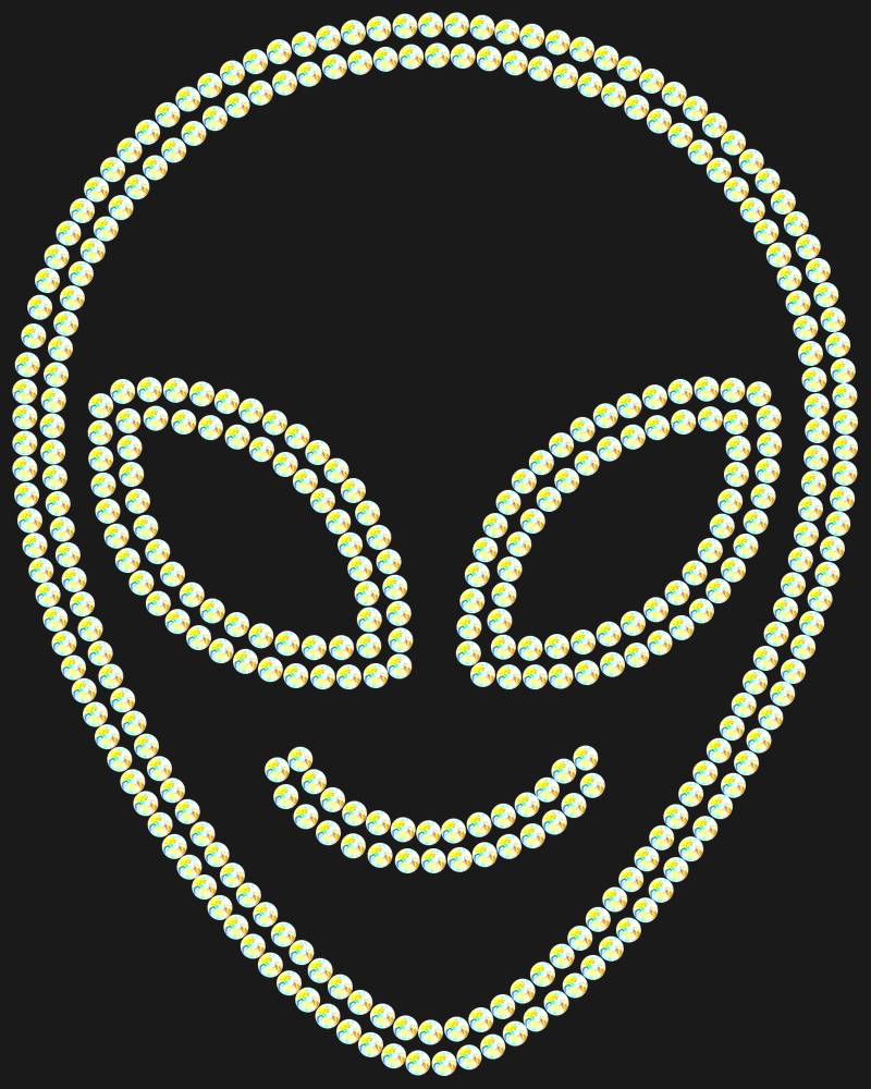 Трафарет Cute alien — RHT_UFO2_SS12_CRYSTAL_AB