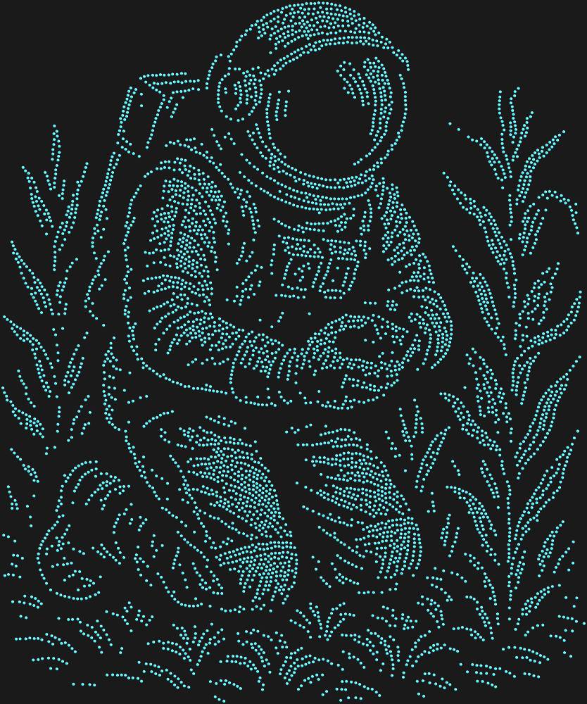 Трафарет Астронавт-фермер — RHT_ASTRONAUT1_SS10_LT_SAPPHIRE