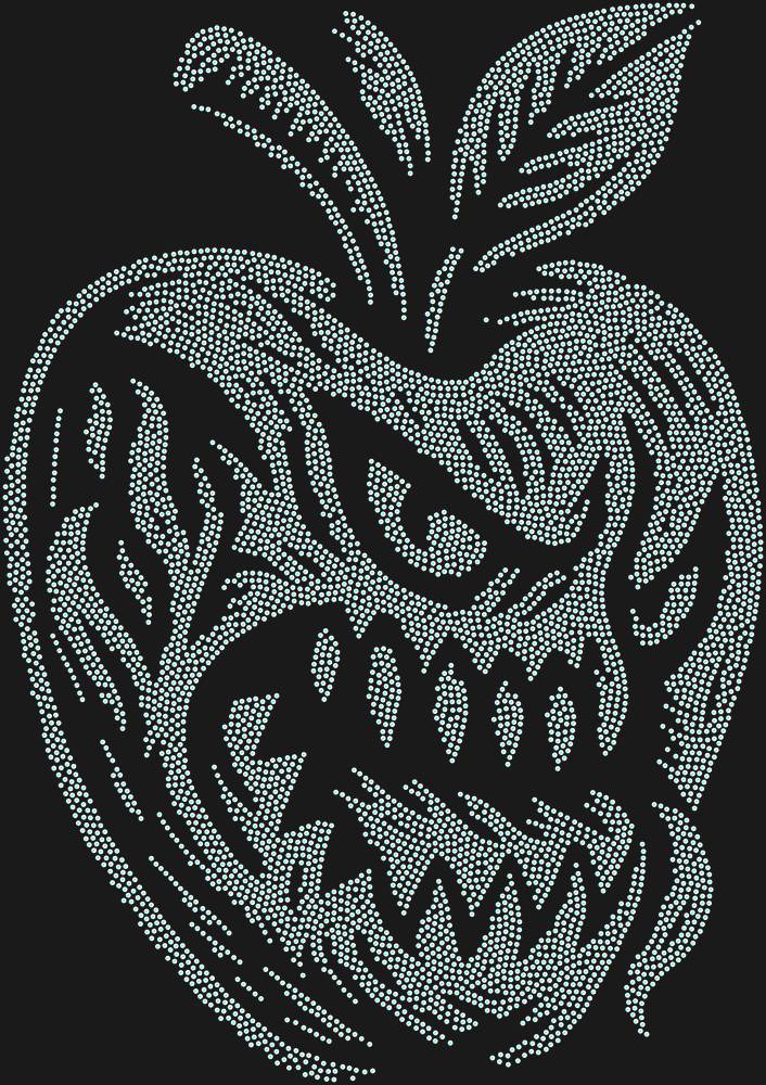 Трафарет Apple monster — RHT_APPLEMONSTER1_SS8_CRYSTAL_AB_DMC