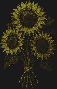 Трафарет из страз «Подсолнухи» — это 13383 искрящиеся капли солнечного света, что застыли в танце золотых лепестков, создавая вечное мгновение летнего дня.