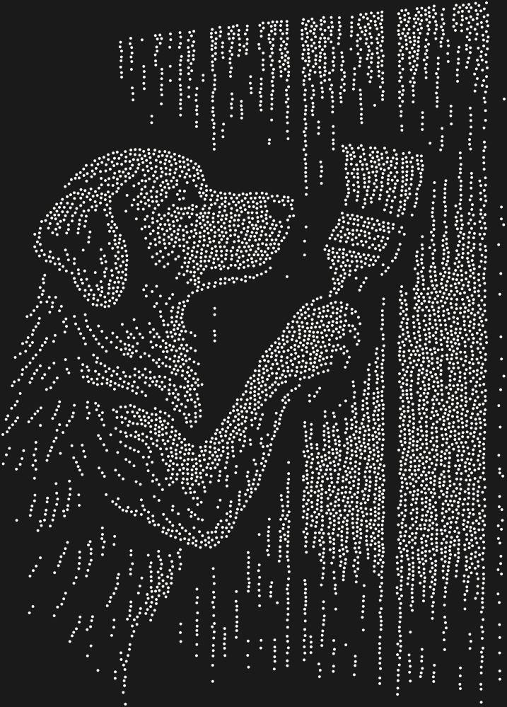 Трафарет Собака красит забор — RHT_DOG7_SS20_CRYSTAL_AB