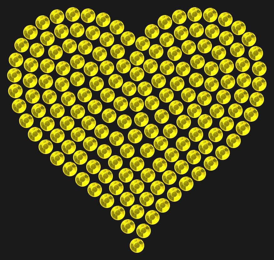 Трафарет Heart average — RHT_HEART2_SS16_CITRINE