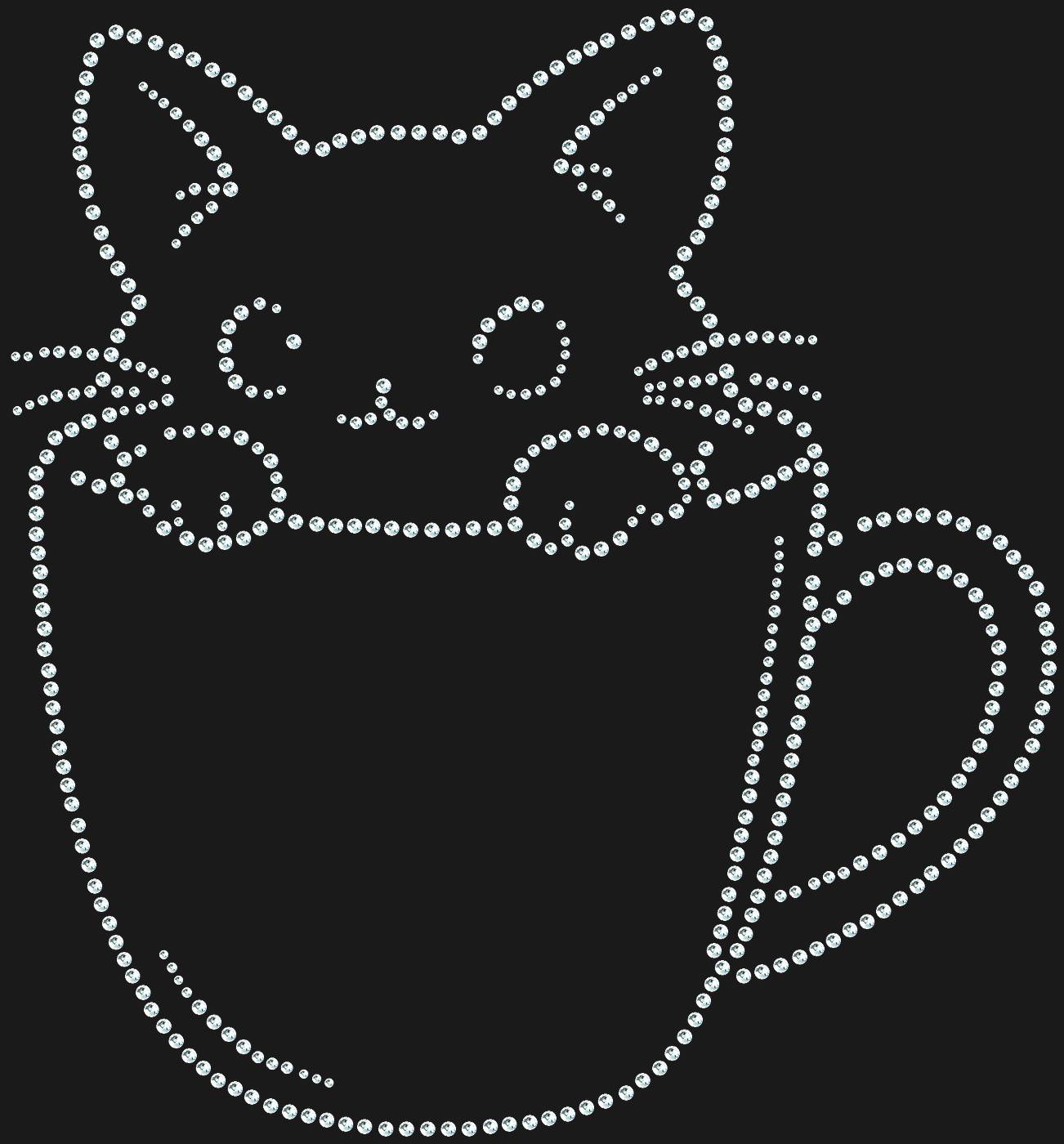 Трафарет Котик, выглядывающий из кружки — CATCUP1