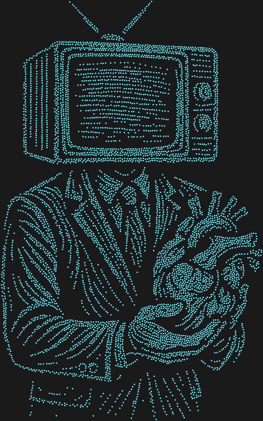 Трафарет Человек-телевизор — PERSON1
