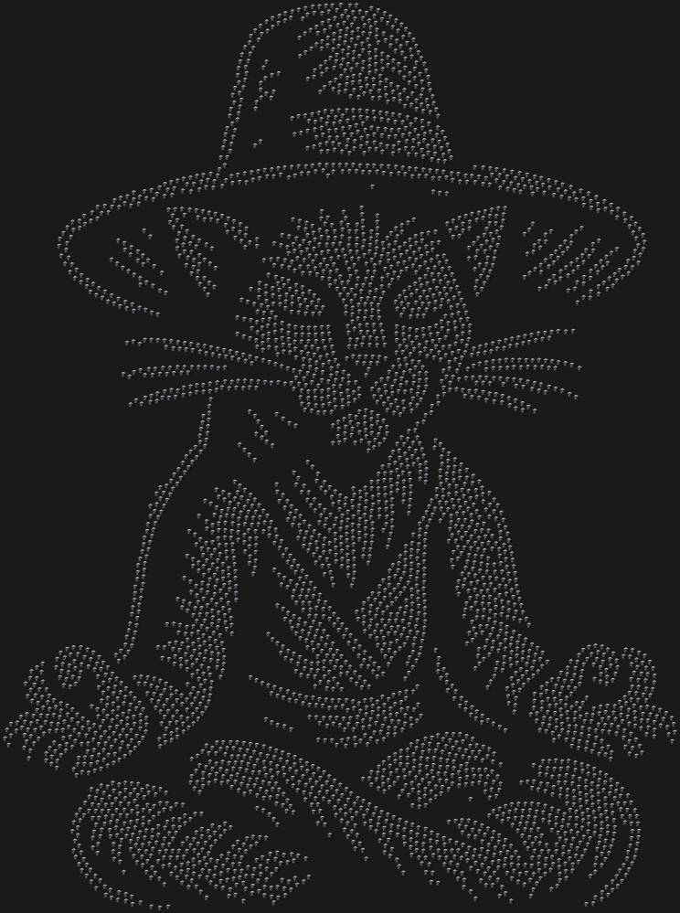 Трафарет Левитирующий кот в шляпе — RHT_CATMEDITATE1_SS8_JET_BLACK