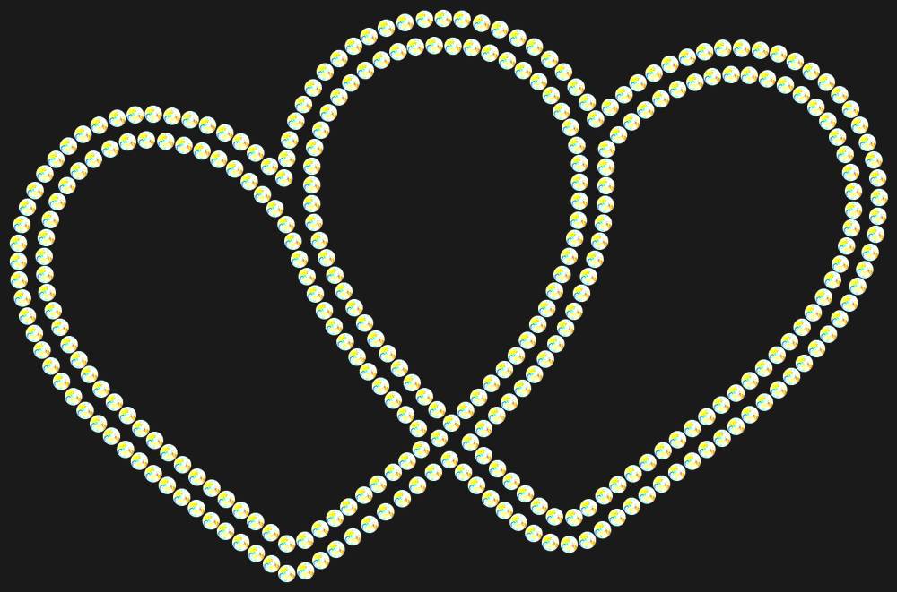 Трафарет Hearts — RHT_HEARTS1_SS6_CRYSTAL_AB