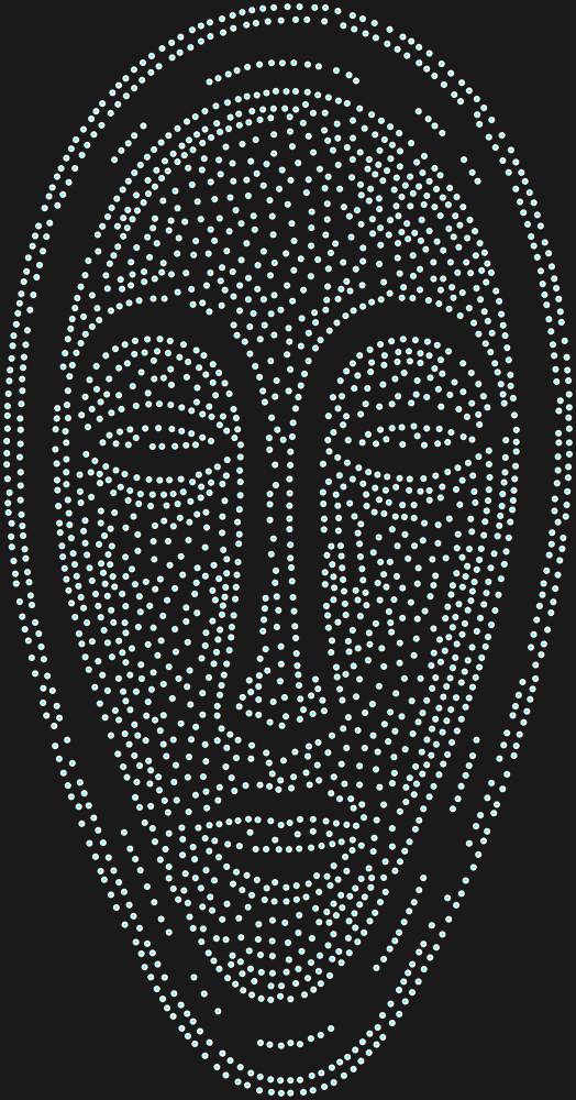 Трафарет African-style mask — RHT_AFRICANMASK1_SS20_CRYSTAL_AB_DMC