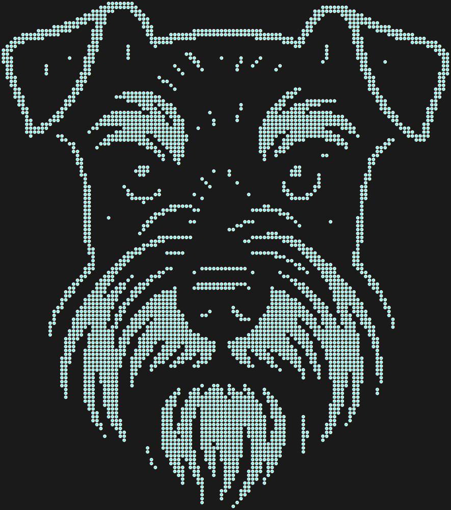 Трафарет Miniature Schnauzer — RHT_DOG1_SS12_CRYSTAL_AB_DMC