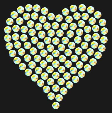 Трафарет Mini heart dense — RHT_HEART1_SS6_CRYSTAL_AB