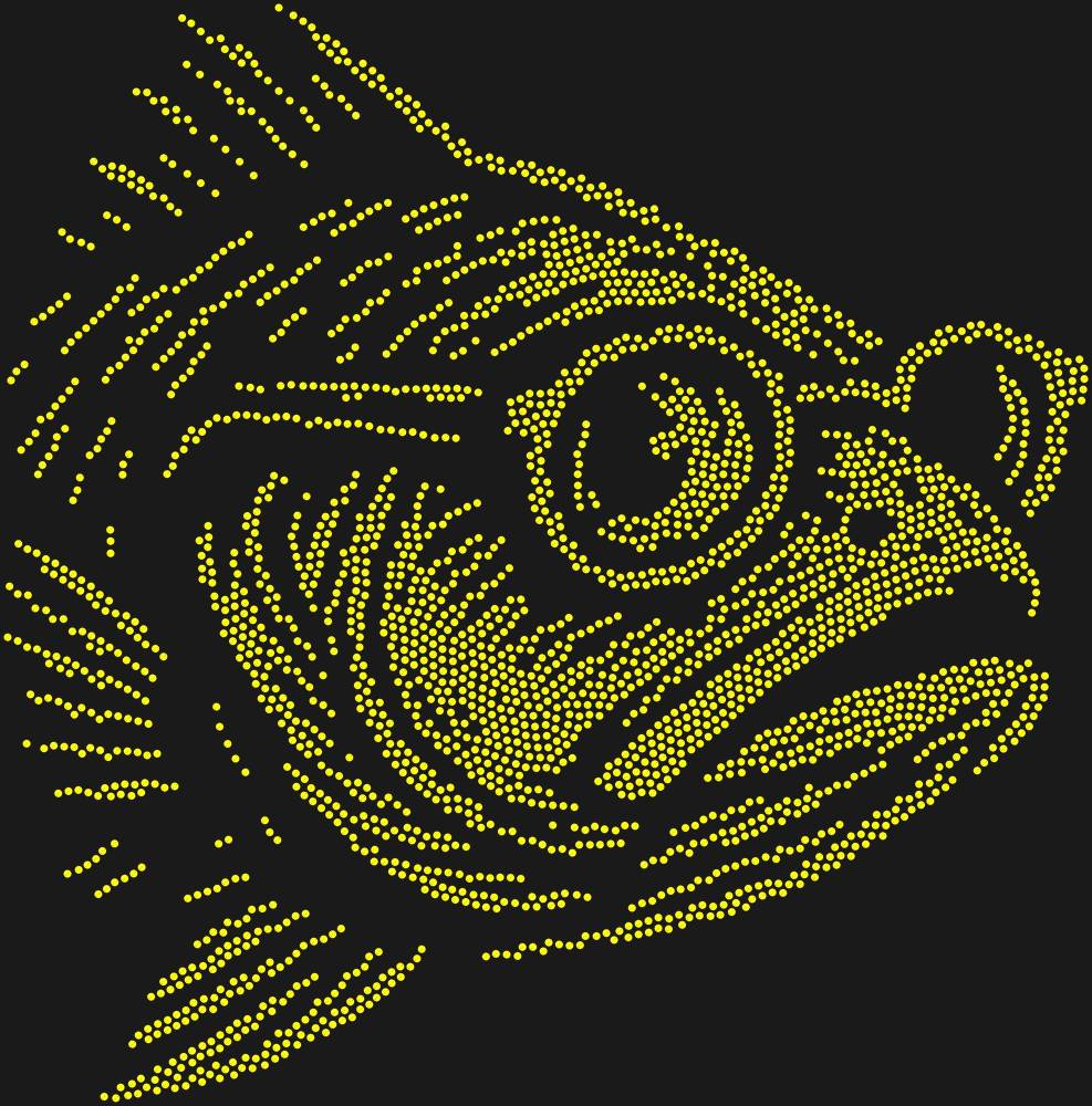 Трафарет Рыба в очках — RHT_FISHGLASS1_SS16_CITRINE