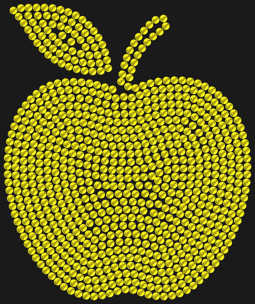 Трафарет Apple with a leaf (solid color) — RHT_APPLE1_SS16_CITRINE