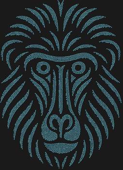 Рисунок из страз по номерам «Маска Обезьяна-Павиан - Африка» с 5520 мерцающими стразами: окунитесь в мистическое сердце Африки, где дух древности оживает в каждом сияющем блике.