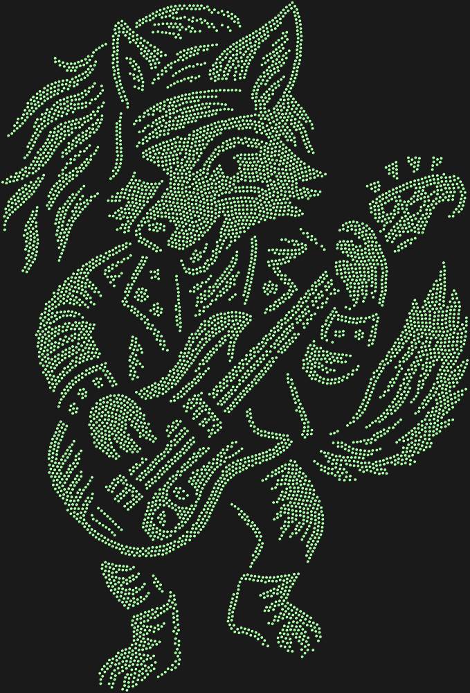 Трафарет Rocker Fox — RHT_FOXROCKER1_SS10_LT_PERIDOT