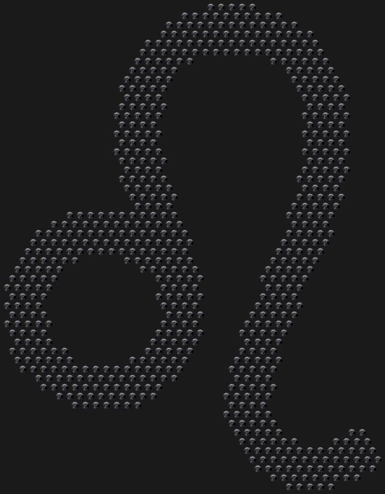 Трафарет Leo zodiac sign — RHT_ZODIACLEO1_SS10_JET_BLACK