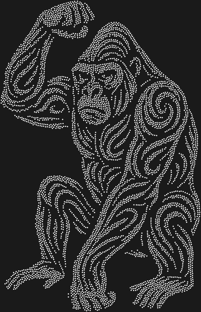 Трафарет Горилла — RHT_MONKEY4_SS12_CRYSTAL_CLEAR