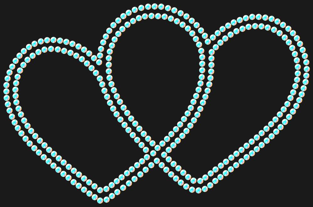 Трафарет Hearts — RHT_HEARTS1_SS6_CRYSTAL_AB_DMC