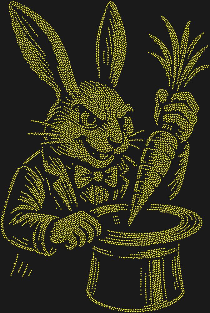 Трафарет Кролик-фокусник — RHT_RABBIT1_SS3_OLIVE