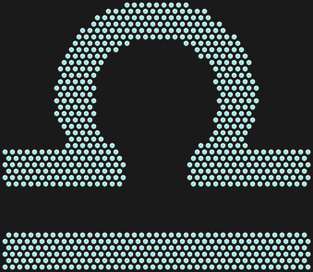 Трафарет Libra zodiac sign — RHT_ZODIACLIBRA1_SS10_CRYSTAL_AB_DMC