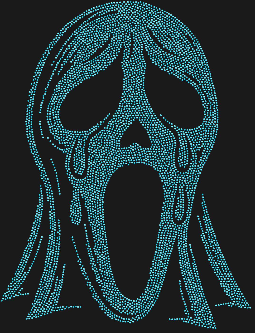 Трафарет Маска плачущего призрака — GHOSTMASK1