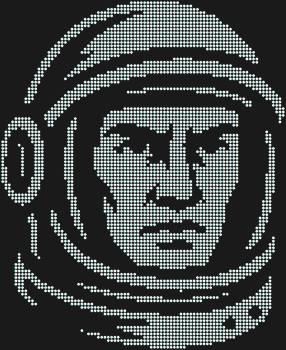 Rhinestone stencil "Astronaut". 3661 rhinestones. A true ode to the explorer whose soul is wider than an orbit—a decoration for those who believe in the infinity of possibilities.