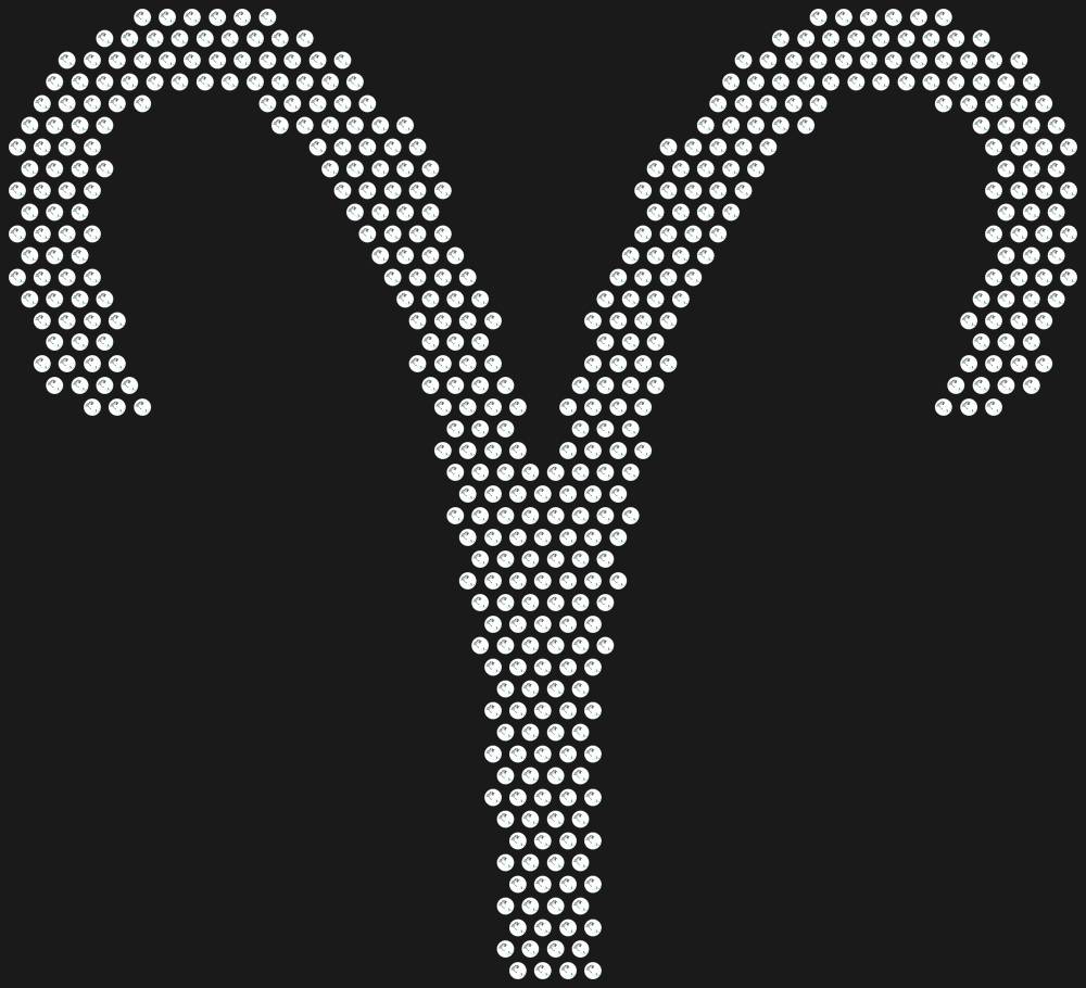 Трафарет Aries (Zodiac sign) — RHT_ZODIACARIES1_SS10_CRYSTAL_CLEAR