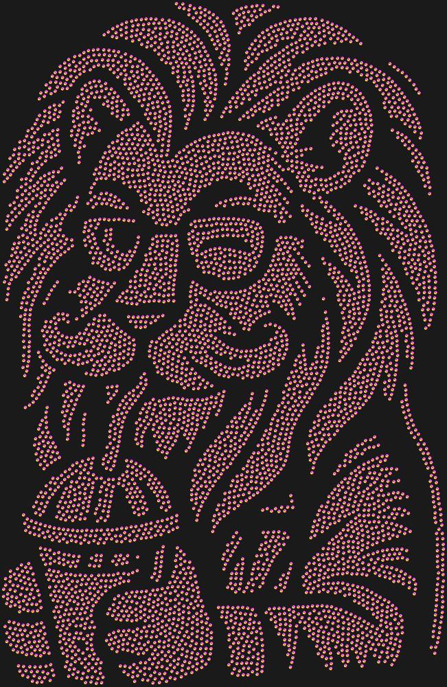 Трафарет Hipster lion — RHT_LIONHIPSTER1_SS4_RAINBOW