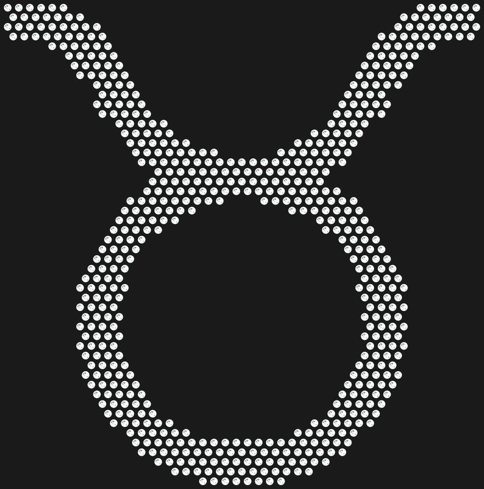 Трафарет Taurus zodiac sign — RHT_ZODIACTAURUS1_SS10_CRYSTAL_CLEAR