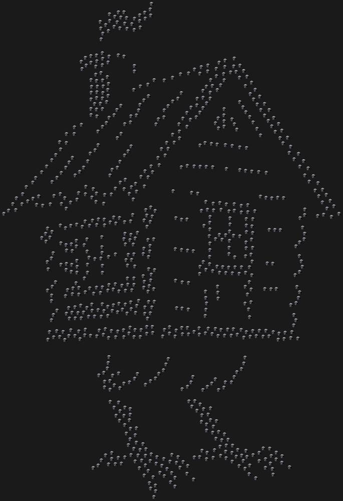Трафарет Hut on chicken legs — RHT_YAGA1_SS16_JET_BLACK