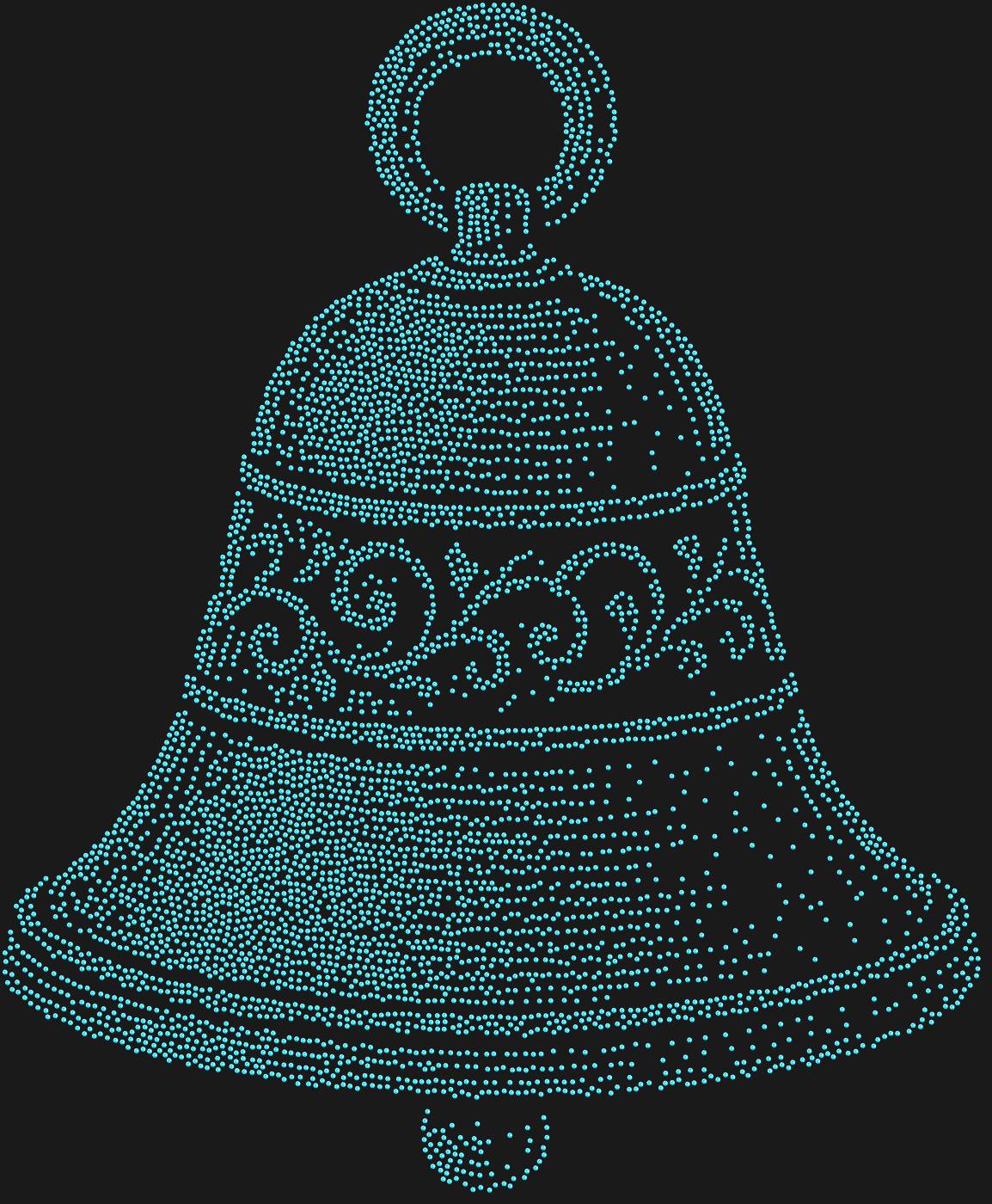 Трафарет Колокольчик с узором — BELLORNAMENT1