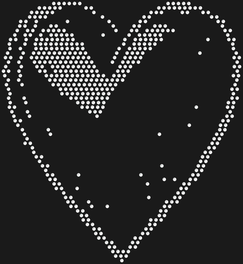 Трафарет 3D Heart — RHT_HEART8_SS10_CRYSTAL_CLEAR